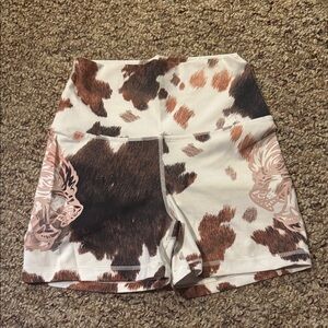 Darc Sport Cow Print Athletic Shorts